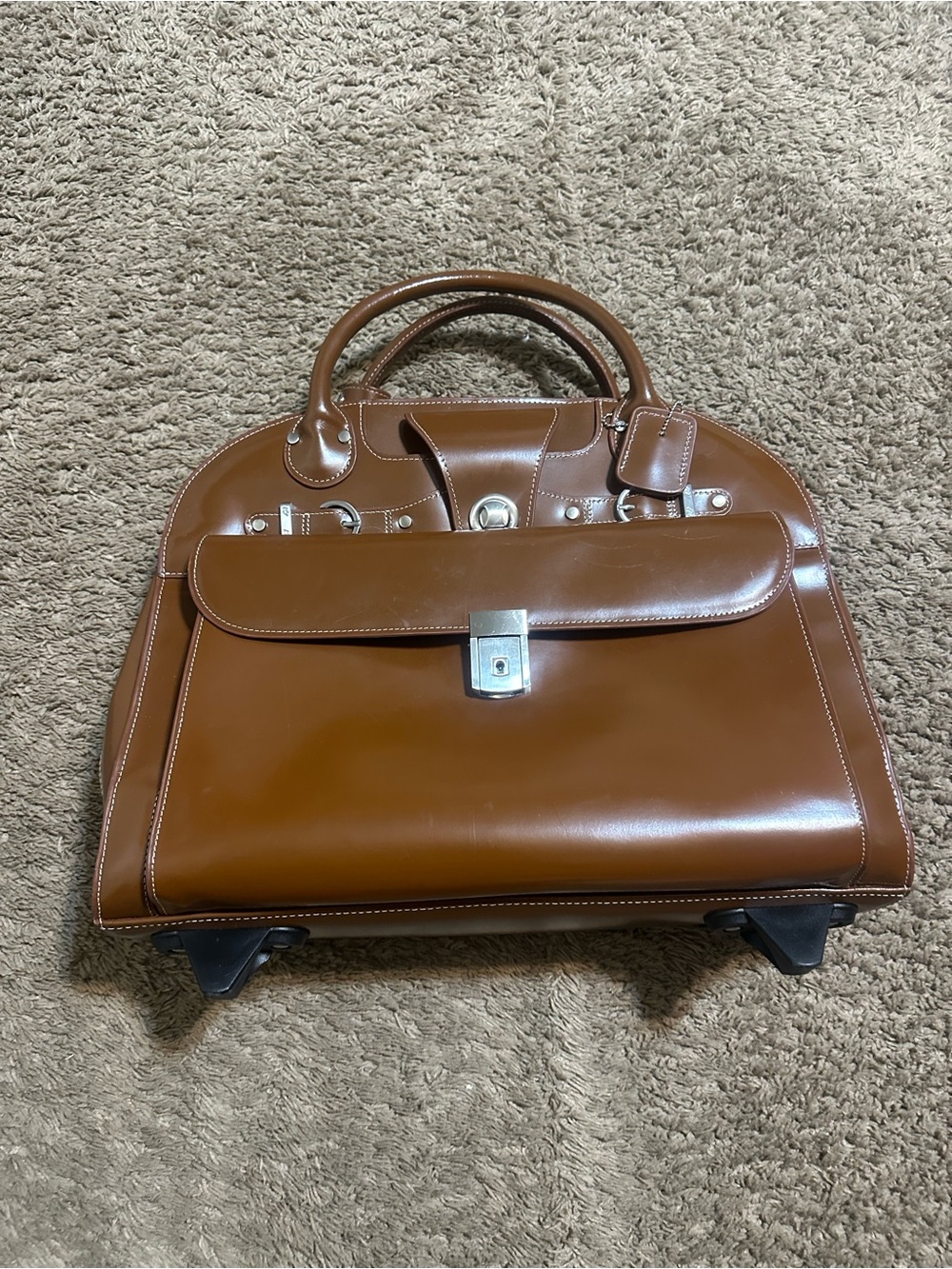 McKlein EDGEBROOK leather business briefcase